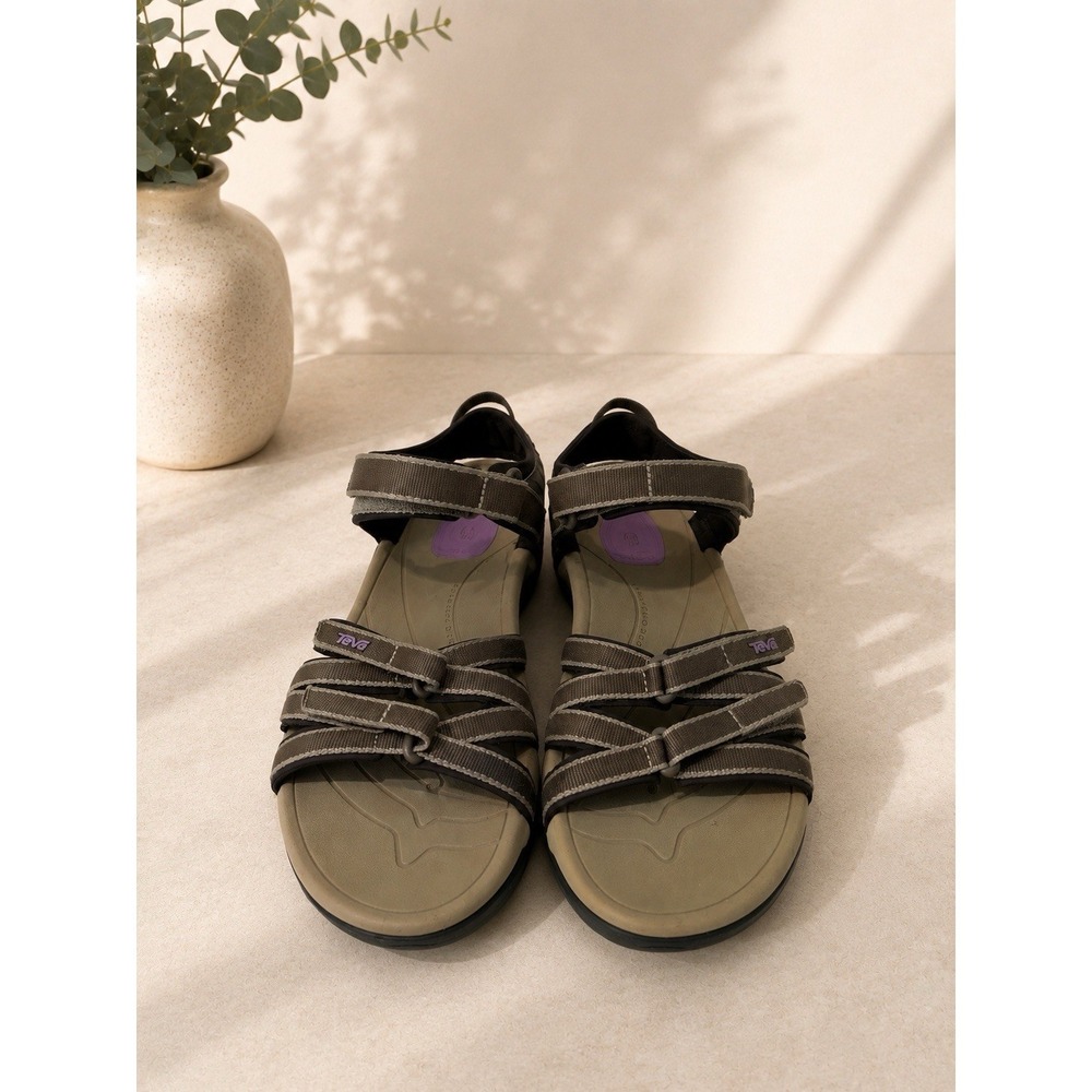 Teva Women's Tirra Natural Tan Adjustable Strappy Hiking Sandals - Size 8